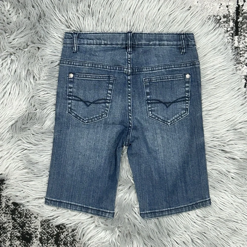 Frenchie Mini Couture Blue Denim Shorts Size 6T NEW ($60)